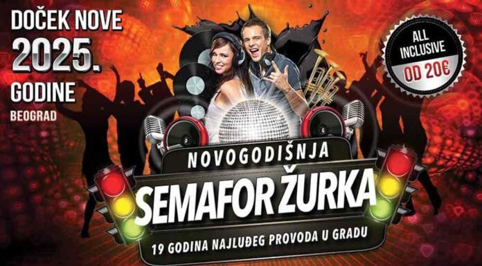 Semafor žurka – Najbolja Nova godina 2025 u Beogradu Semafor žurka - Najbolja Nova godina 2025 u Beogradu