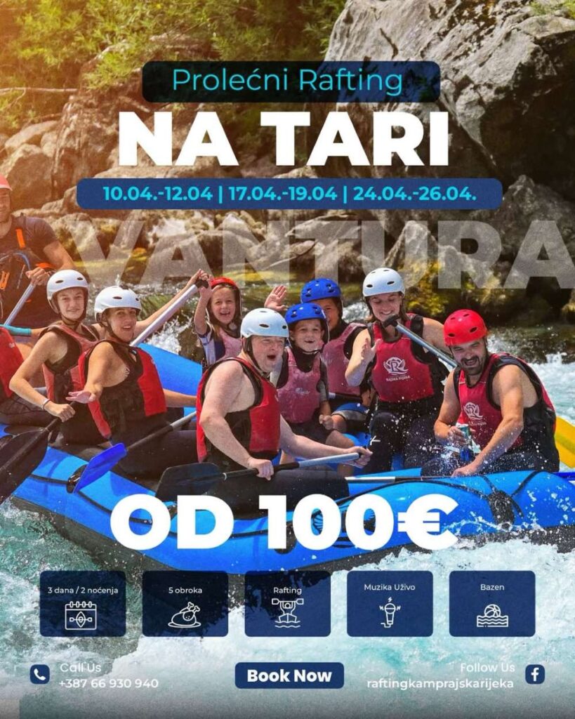 Buđenje prirode, snaga reke - Prolećni rafting na Tari