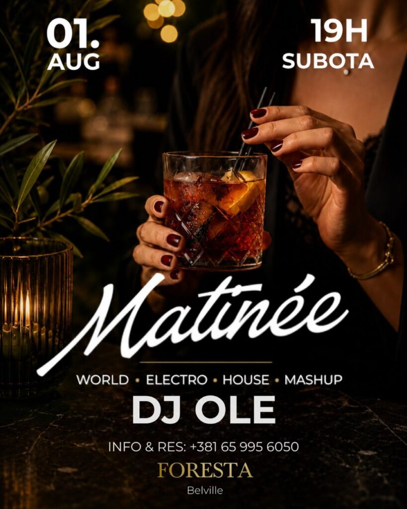 Subotnji matine u Foresti počinje uz koktele, a nastavlja se u ritmu DJ OLE-a