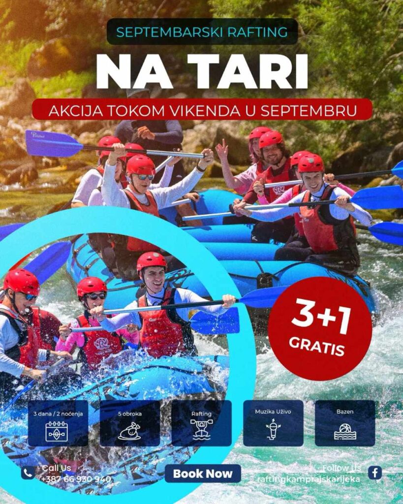 Rafting na Tari u septembru - specijalne akcije i pousti