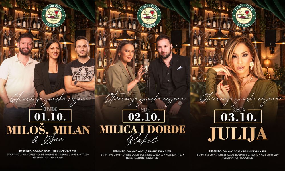 Le Petit Bistro Vračar otvara zimsku sezonu uz tri večeri muzike uživo