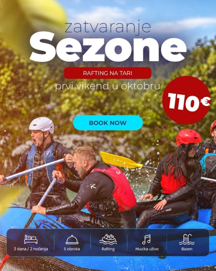 Poslednji veliki rafting vikend 2026 - Rajska rijeka zatvara sezonu uz posebnu ponudu