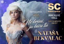 Sava Centar Immersive Hall doček Nove godine 2027 – Nataša Bekvalac i veče puno dobre energije